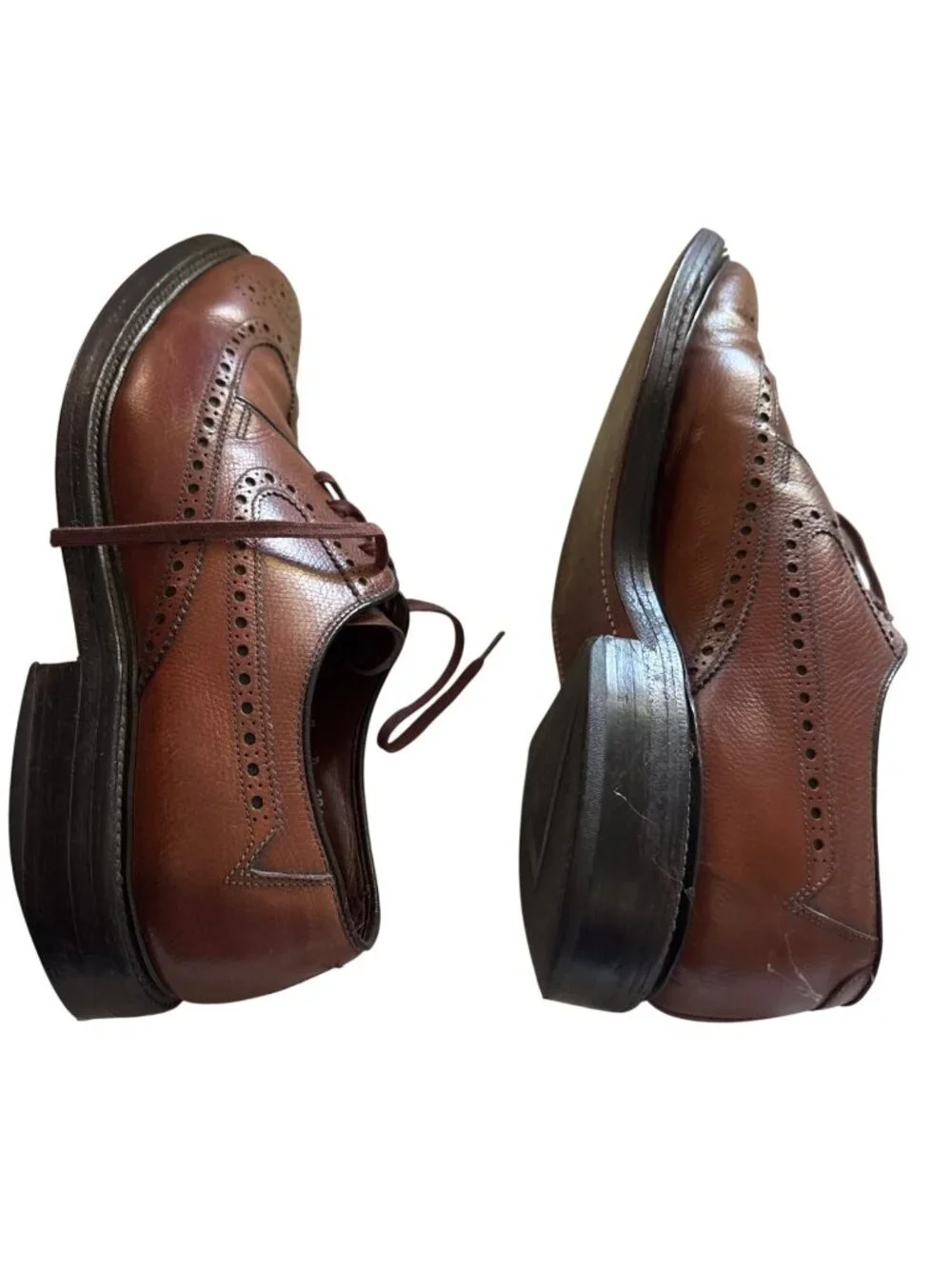 Allen Edmonds Baltic Brown Leather Wingtip Oxfords Mens Size 7D